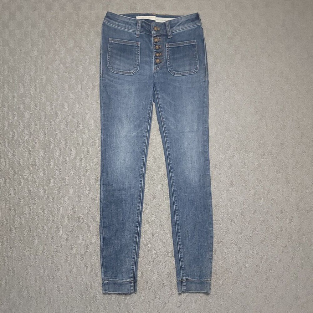 Pilcro and the Letterpress High-Rise Denim Legging Jeans Women's Size 26 Blue